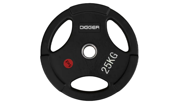 Диск олимпийский обрезиненный 3-х хватовый 25 кг Hasttings Digger HD51C1C-25