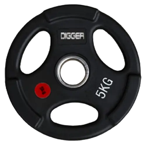 Диск олимпийский обрезиненный 3-х хватовый 5 кг Hasttings Digger HD51C1C-5