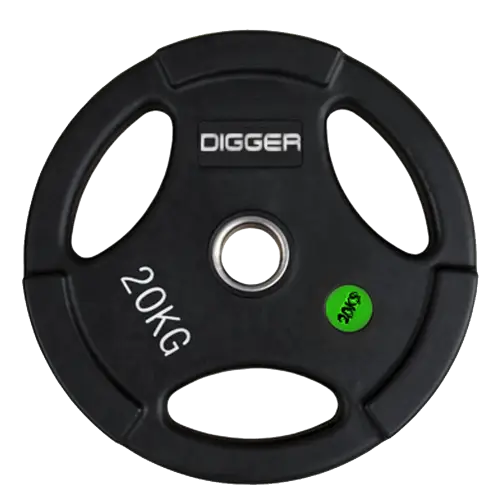 Диск олимпийский обрезиненный 3-х хватовый 20 кг Hasttings Digger HD51C1C-20