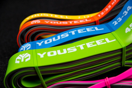 Петля двухцветная YouSteel 6,4мм, серый+розовый